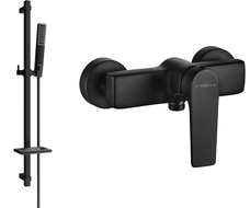 Mexen Lynx DQ72 батерия за душ с душ комплект, черна - 74594DQ72-70