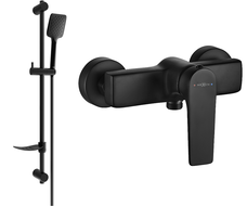 Mexen Lynx DF62 душ батерия с душ комплект, черна - 74594DF62-70