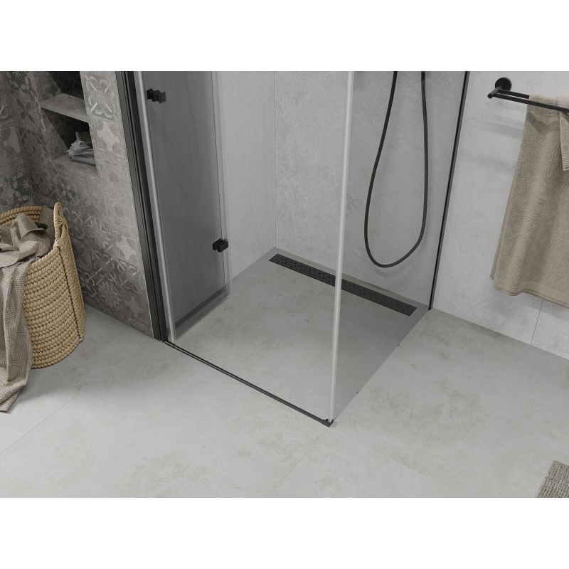 Mexen Lima сгъваема душ кабина 120 x 120 см, прозрачна, черна - 856-120-120-70-00