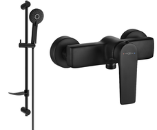 Mexen Lynx DF40 душ батерия с душ комплект, черна - 74594DF40-70