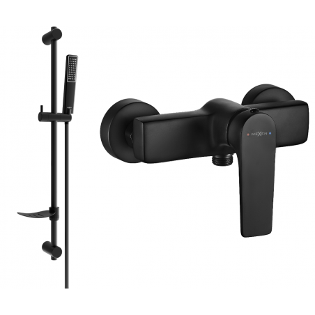 Mexen Lynx DF72 смесител за душ с душ комплект, черен - 74594DF72-70
