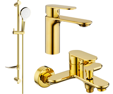 Mexen Milo DF05 комплект за вана, златен - 71303DF05-50
