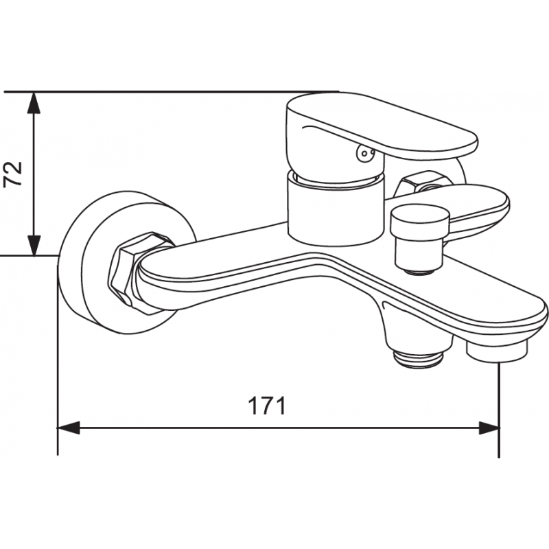 Mexen Milo DF05 комплект за баня, черен - 71303DF05-70