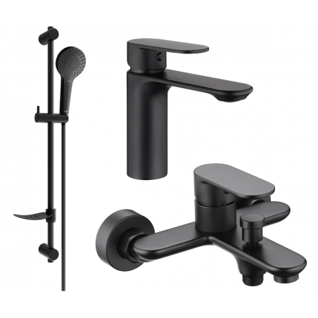 Mexen Milo DF05 комплект за баня, черен - 71303DF05-70