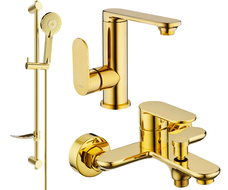 Mexen Milo DF40 златен комплект за вана - 713053DF40-50