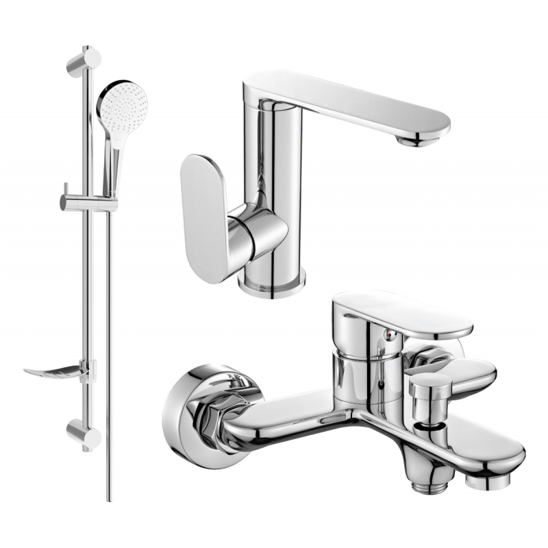 Mexen Milo DF05 комплект за вана, хром - 713053DF05-00