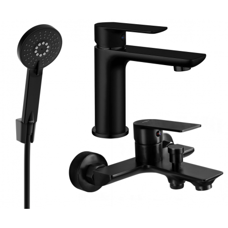 Mexen Alfa R40 комплект за вана, черен - 745703R40-70