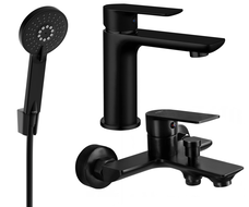 Mexen Alfa Комплект за вана R40, черен - 745703R40-70