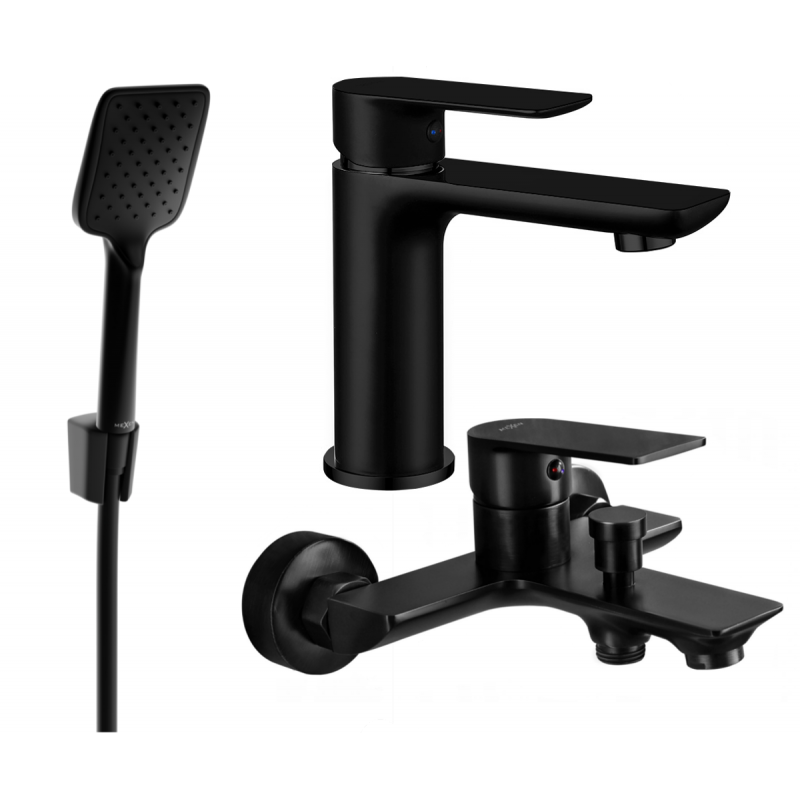 Mexen Alfa R62 комплект за вана, черен - 745703R62-70