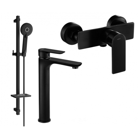 Mexen Alfa DQ40 душ комплект, черен - 745714DQ40-70