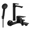 Mexen Alfa Комплект за вана R40, черен - 745713R40-70