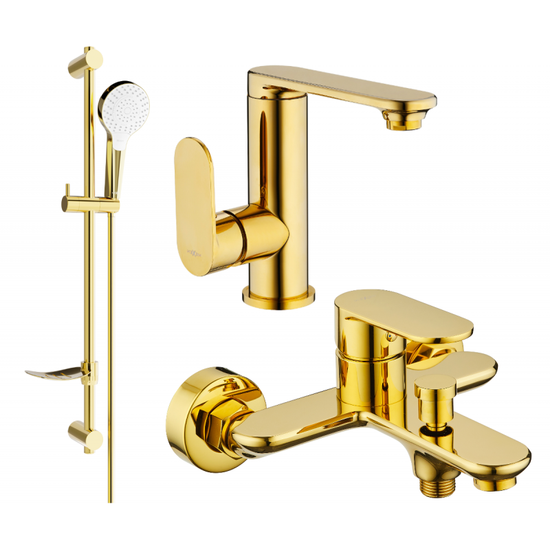 Mexen Milo DF05 комплект за вана, златист - 713053DF05-50