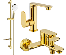 Mexen Milo DF05 комплект за вана, златен - 713053DF05-50
