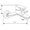 Mexen Milo DF05 комплект за вана, черен - 713053DF05-70