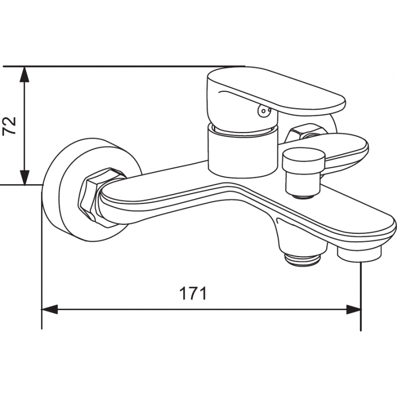 Mexen Milo DF05 комплект за вана, златист - 71313DF05-50