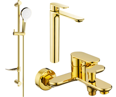 Mexen Milo DF05 комплект за вана, златист - 71313DF05-50