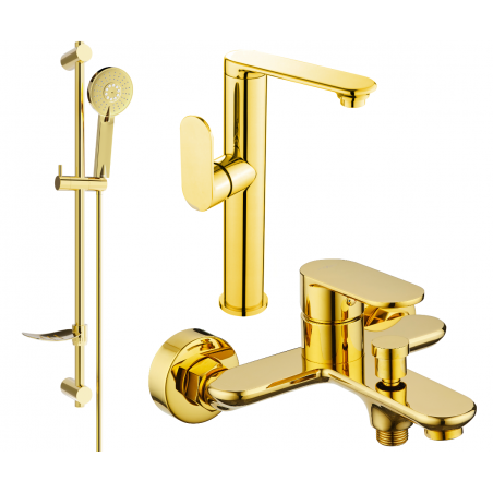 Mexen Milo DF40 комплект за вана, златист - 713153DF40-50