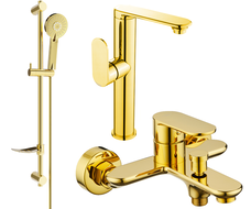 Mexen Milo DF40 комплект за вана, златист - 713153DF40-50