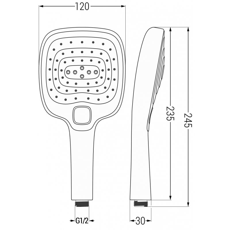 Mexen R-17 3-функционален душ за ръка, хром - 79517-00