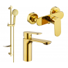 Mexen Milo DF40 душ комплект, златен - 71304DF40-50