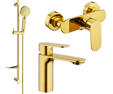 Mexen Milo DF40 душ комплект, златен - 71304DF40-50