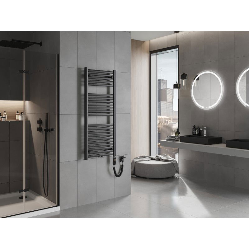 Mexen Hades електрически радиатор 1200 x 500 мм, 600 W, черен - W104-1200-500-2600-70