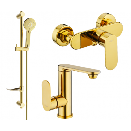 Mexen Milo DF40 комплект за душ, златен - 713054DF40-50