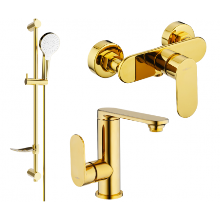 Mexen Milo DF05 златен душ комплект - 713054DF05-50