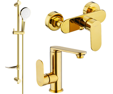 Mexen Milo DF05 златен душ комплект - 713054DF05-50