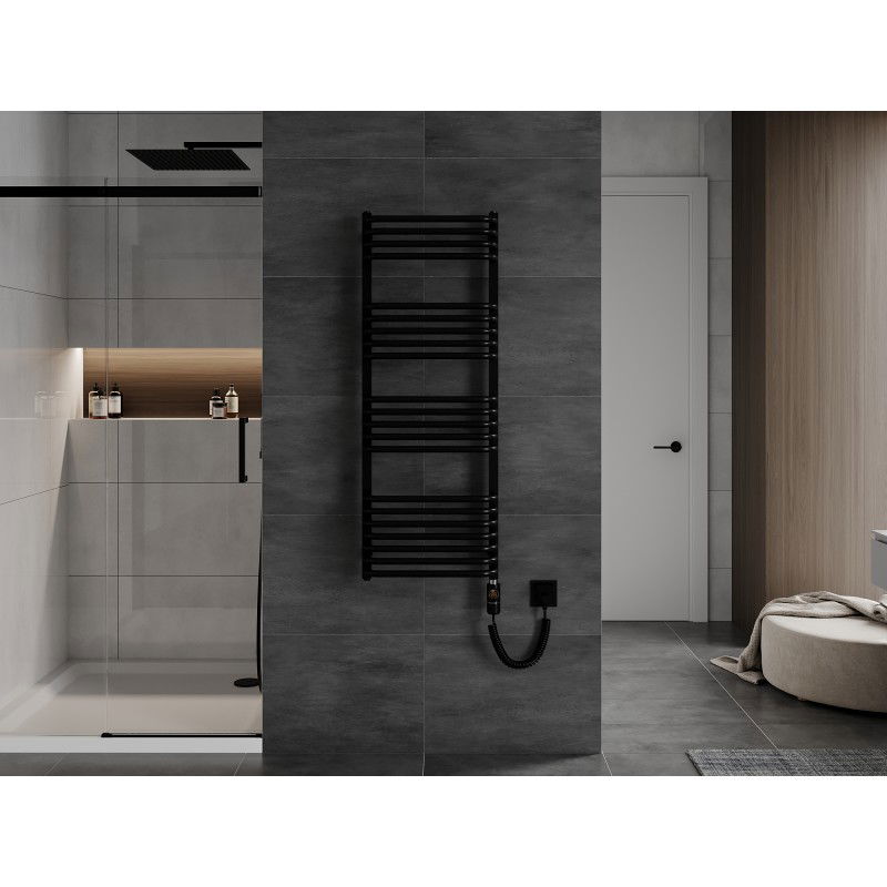 Mexen Apollo електрически радиатор 1210 x 450 mm, 600 W, черен - W117-1210-450-2600-70