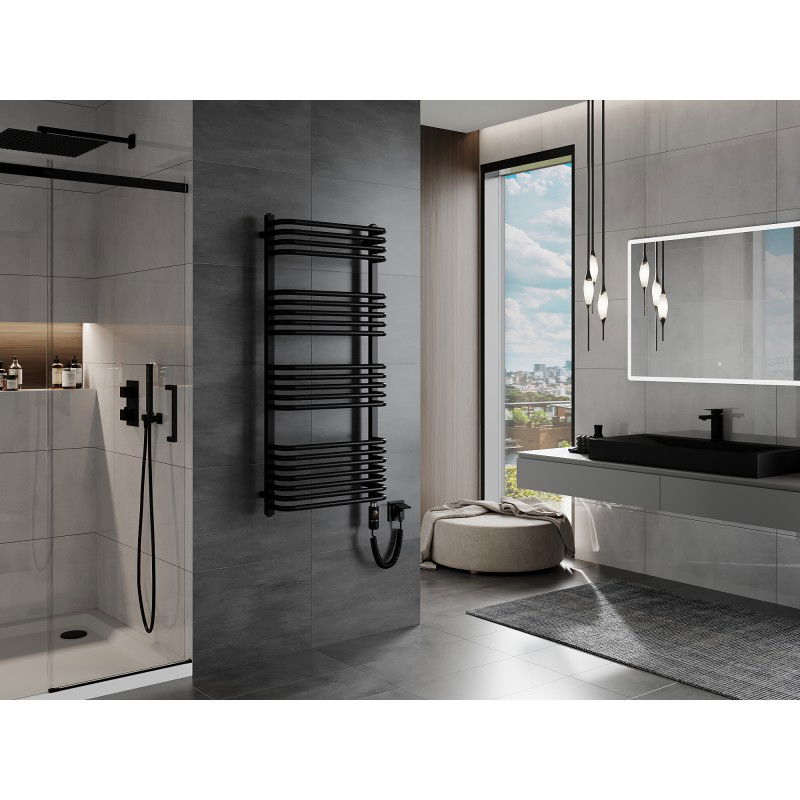 Mexen Apollo електрически радиатор 1210 x 550 mm, 600 W, черен - W117-1210-550-2600-70