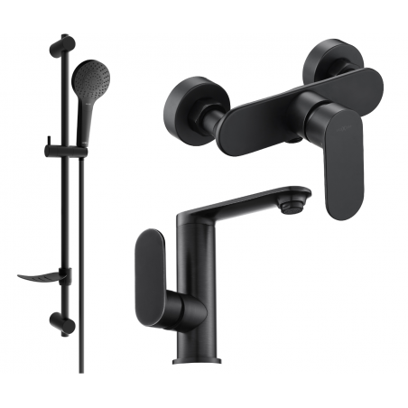 Mexen Milo DF05 черен душ комплект - 713054DF05-70