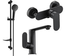 Mexen Milo DF05 комплект за душ, черен - 713054DF05-70