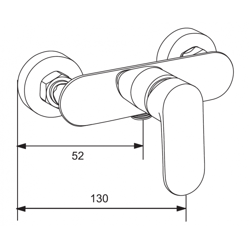Mexen Milo Комплект за душ DF40, златен - 71314DF40-50