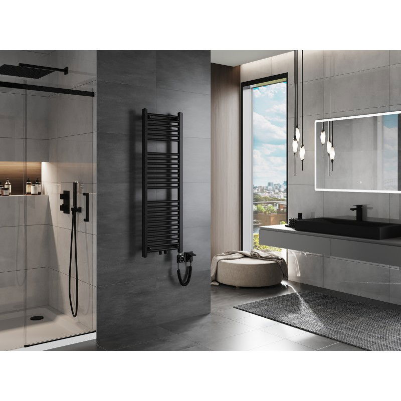 Mexen Mars електрически радиатор 1200 x 400 мм, 400 W, черен - W110-1200-400-6400-70