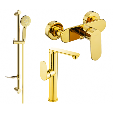 Mexen Milo DF40 комплект за душ, златен - 713154DF40-50