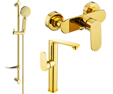 Mexen Milo DF40 комплект за душ, злато - 713154DF40-50