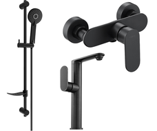 Mexen Milo DF40 душ комплект, черен - 713154DF40-70