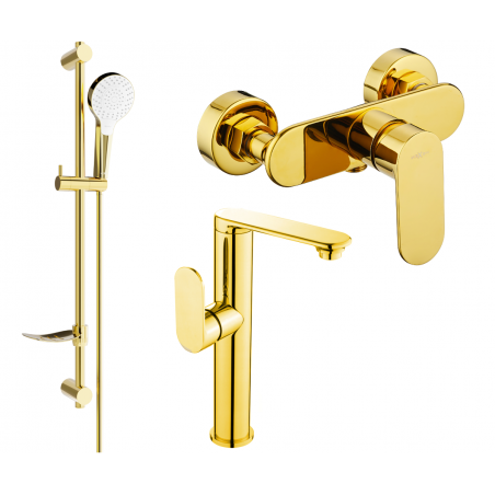 Mexen Milo DF05 душ комплект, златен - 713154DF05-50