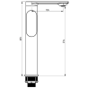 Mexen Milo DF05 комплект за душ, черен - 713154DF05-70
