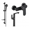 Mexen Milo DF05 комплект за душ, черен - 713154DF05-70