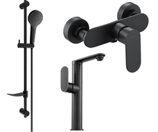 Mexen Milo DF05 комплект за душ, черен - 713154DF05-70