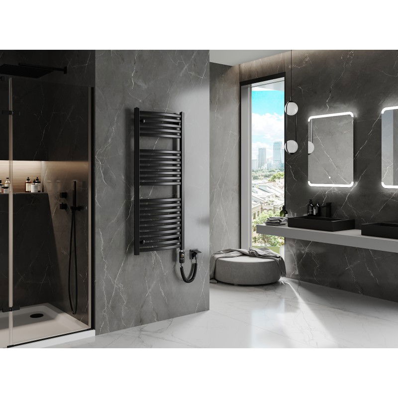 Mexen Helios електрически радиатор 1200 x 500 mm, 600 W, черен - W103-1200-500-2600-70