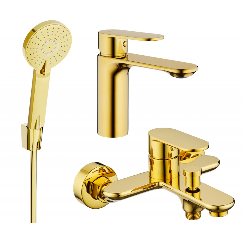 Комплект за вана Mexen Milo R40, златен - 71303R40-50