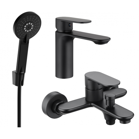 Mexen Milo R40 комплект за баня, черен - 71303R40-70