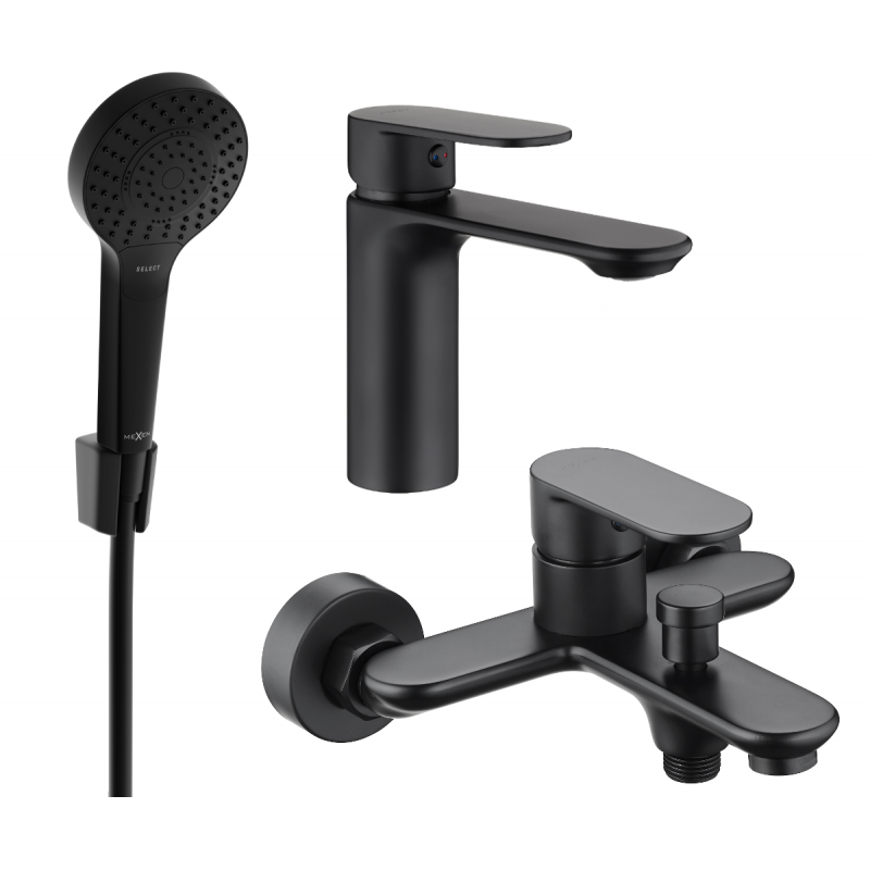 Mexen Milo R05 комплект за баня, черен - 71303R05-70