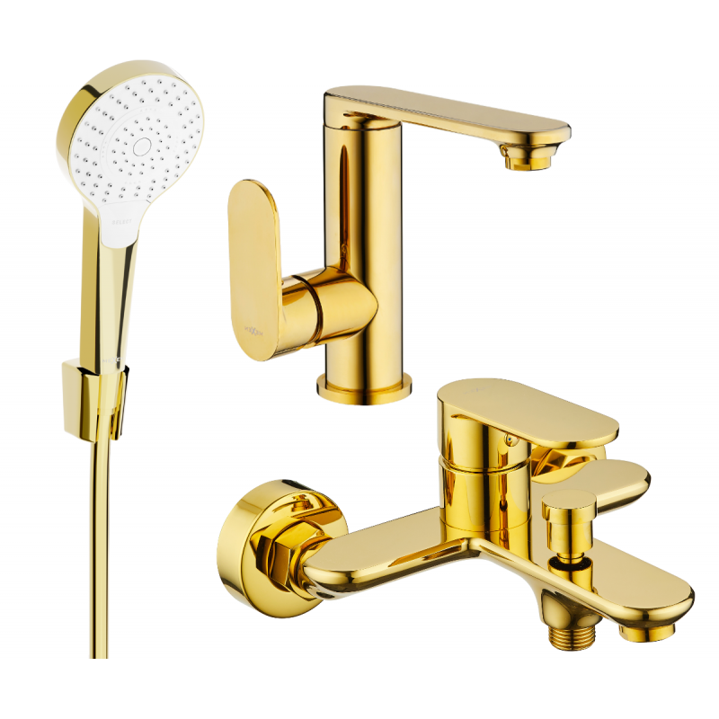Mexen Milo Комплект за вана R05, златен - 713053R05-50