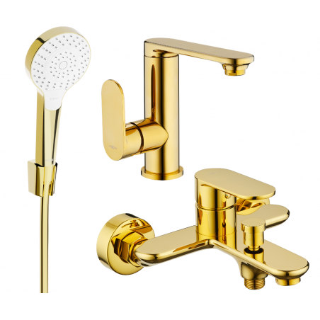 Mexen Milo Комплект за вана R05, златен - 713053R05-50