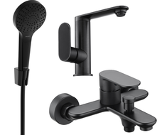 Mexen Milo R05 комплект за вана, черен - 713053R05-70