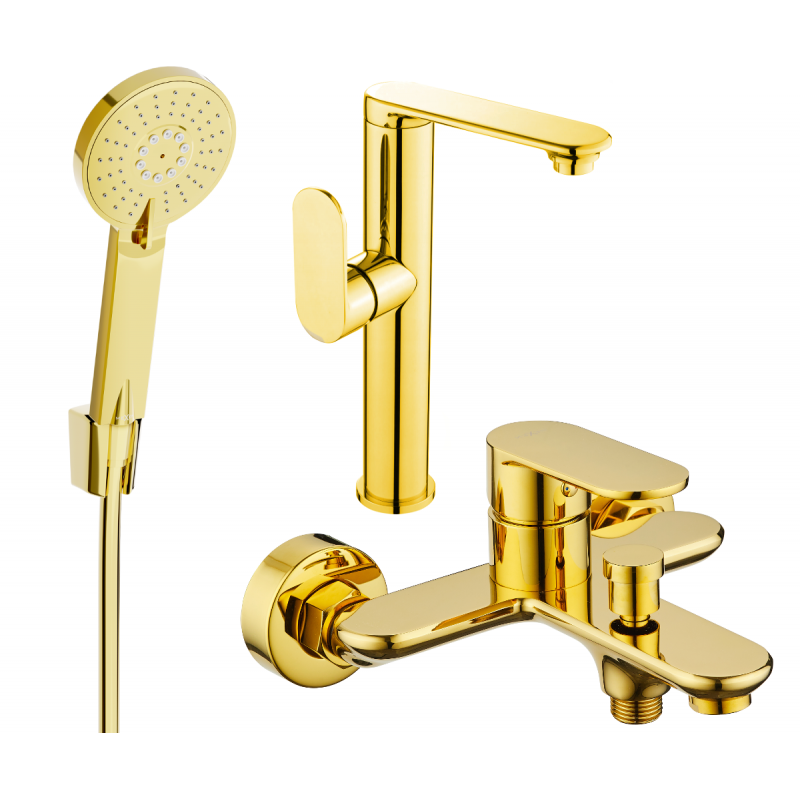 Mexen Milo R40 комплект за баня, златист - 713153R40-50